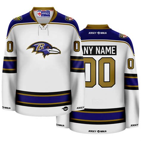 Jersey Ninja - Baltimore Ravens White Hockey Jersey