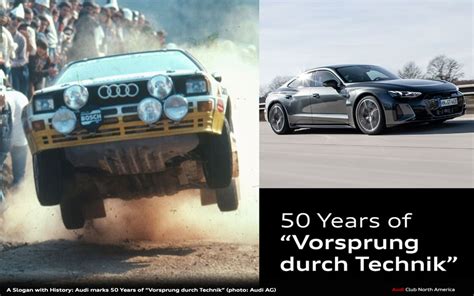 A Slogan with History: Audi Marks 50 Years of “Vorsprung durch Technik ...