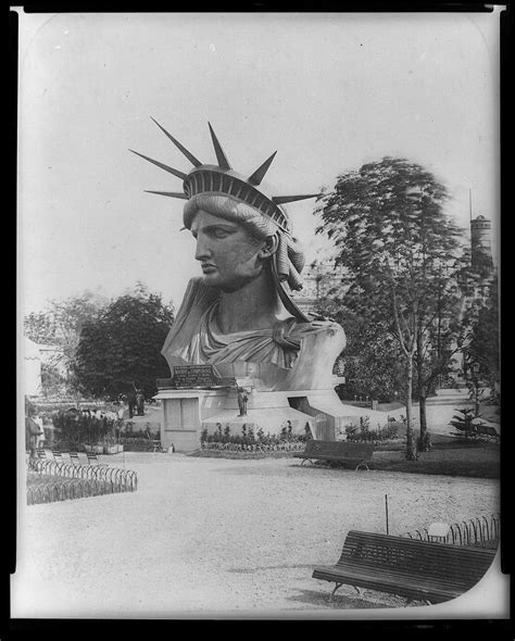 [Head of the Statue of Liberty on display at Champ-de-Mars, Exposition ...