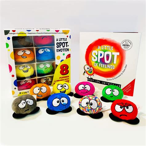 8 MINI Emotion Plush Toys with A Little SPOT of Feelings Hardcover Book ...