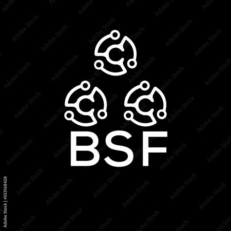 BSF letter logo. BSF best black background vector image. BSF Monogram ...