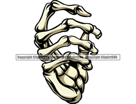 Skull Skeleton Hand Hold Holding Grab Grabbing Tattoo Bone - Etsy