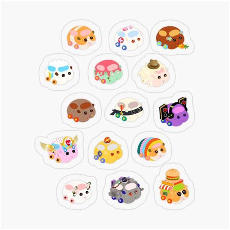 Pui Pui Molcar Assorted Characters - White Sticker by BlossomCreative ...