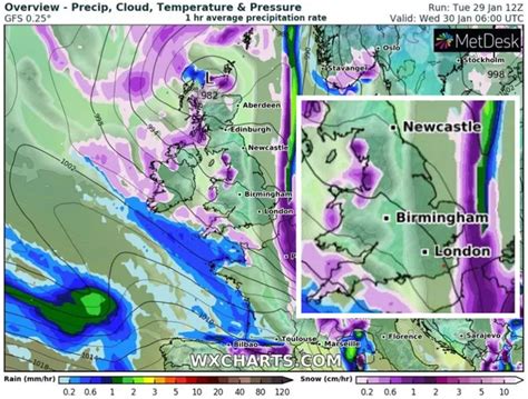 Kent weather: Map shows exact time Kent will be blanketed by snow ...