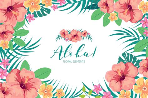 🔥 Download Tropical Hawaiian Flowers Clipart by @conniey | Hawaiian ...