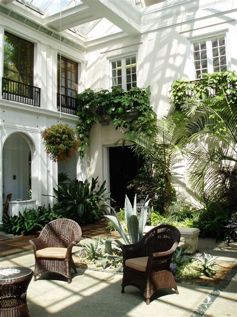 This gorgeous covered courtyard could be indoor or outdoor, depending ...