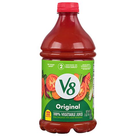 V8 100% Vegetable Juice, Original 46 Fl Oz | Vegetable & Tomato ...