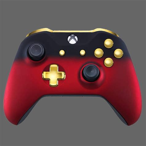 Xbox One Controller // Red Shadow + Gold - Custom Controllers - Touch ...