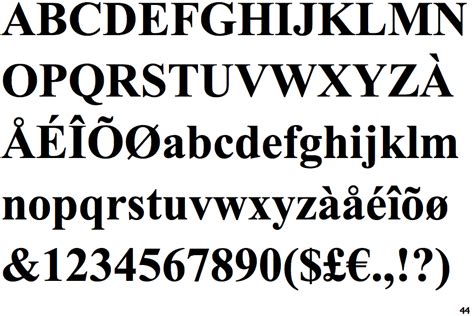 Times New Roman Font