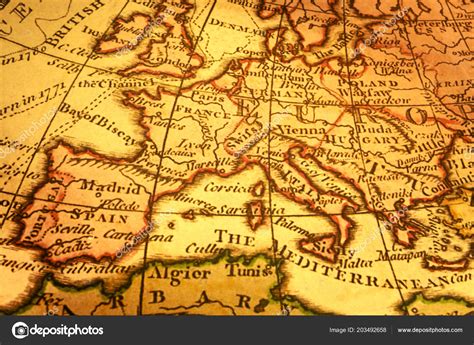 Old Map of Europe and Mediterranean Stock Photo by ©TravellingLight ...