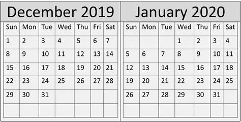 Print Calendar December January | Calendar Printables Free Templates