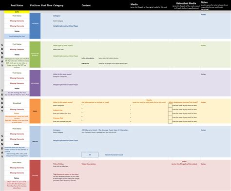 Social Media Planning Calendar Free Template | InkRiot Marketing