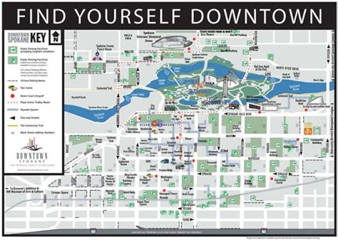 Map Of Downtown Spokane - Living Room Design 2020