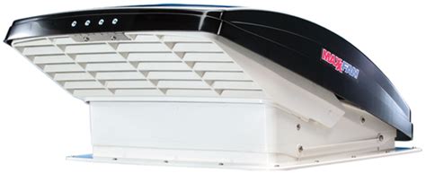 MaxxAir MaxxFan Deluxe Remote Control Roof Fan Vent 356mm- Smoke Lid