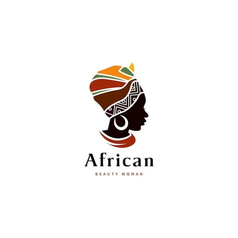 Inspiration de conception de logo vectoriel femme beauté africaine avec ...