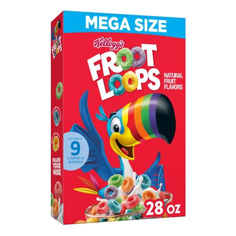 Kellogg's Froot Loops Cold Breakfast Cereal, Original, 28 Oz, Box ...