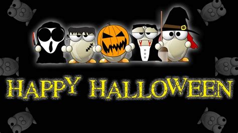 Download Cartoon Halloween Famous Characters Wallpaper | Wallpapers.com