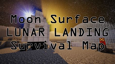 Moon Surface LUNAR LANDING Survival Map! 1.12.2 and 1.13.1! Minecraft Map