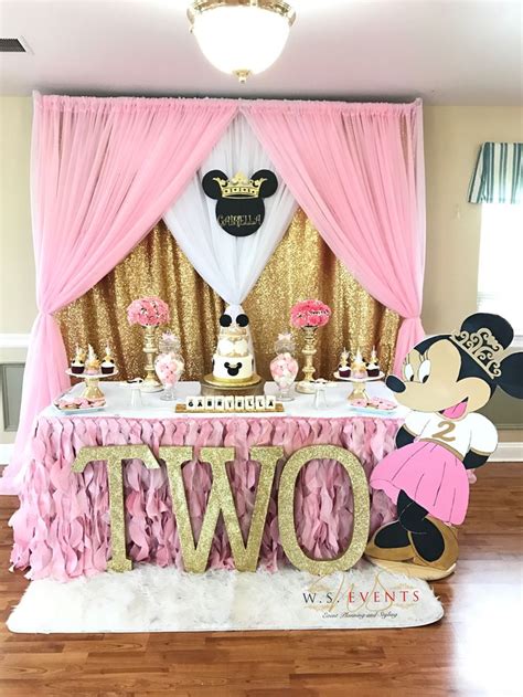 75 best Pink & Gold Minnie Mouse Birthday Party Ideas images on ...