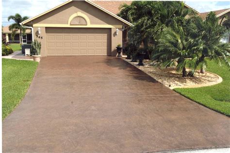 acid stain Concrete Driveway | Stained concrete driveway, Concrete ...