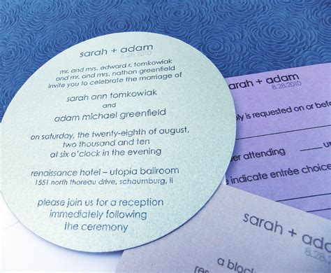 Round Wedding Invitation Circle Wedding by emilyedsondesign