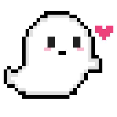 Cute Ghost Pixel Art