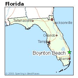 Map Of Florida Showing Boynton Beach - Fayina Theodosia