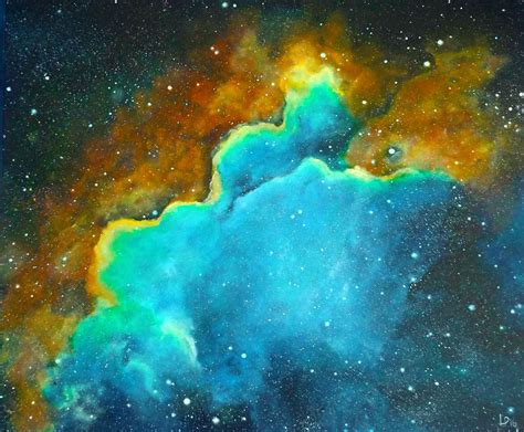 Wizard Nebula Acrylic original art by Lisa Price Art. Space Art. Cosmic ...