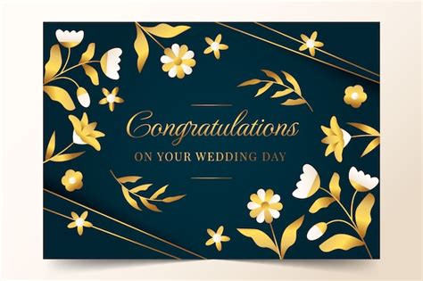 Free Vector | Gradient wedding congratulations card