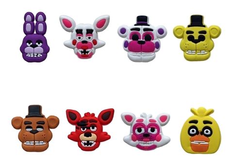 Five Nights At Freddy's Characters Set of 8 Fridge PVC 1" Tall Magnets ...