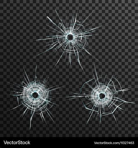 Bullet holes template Royalty Free Vector Image