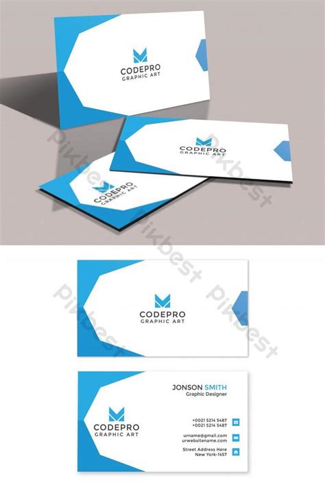 Modern Blue Business Card | PSD Free Download - Pikbest