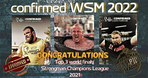 Congratulations to the TOP 3 Strongman Champions League - Strongman ...