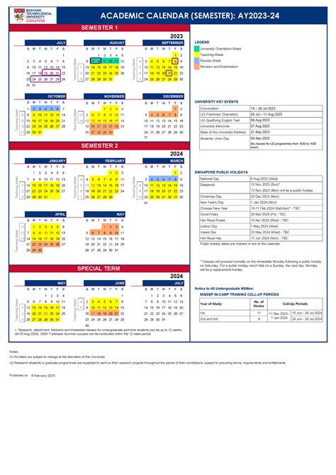 NTU-Academic-Calendar AY2023-24-(Semester) - JULY AUGUST SEPTEMBER S M ...