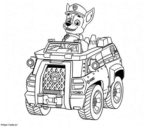 Chase Paw Patrol 2 coloring page