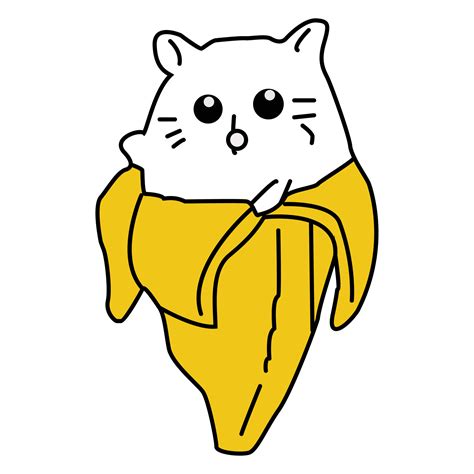 banana cat sticker 14213609 Vector Art at Vecteezy