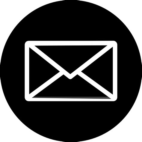 Email Icon Black Circle Envelope transparent PNG - StickPNG