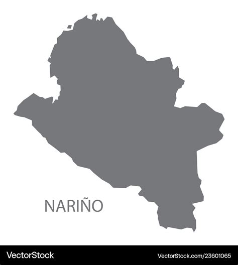 Narino colombia map in grey Royalty Free Vector Image