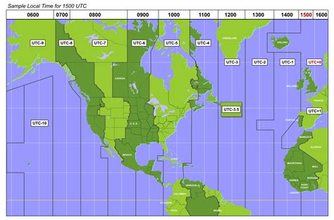 Gmt Time Zone Map Usa Cities