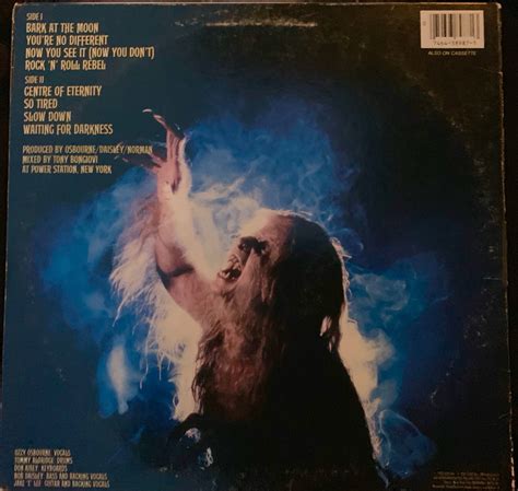 Ozzy Bark At The Moon Vinyl - Back Cover | Bark at the moon, Ozzy ...