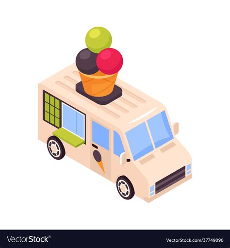 Ice cream truck Royalty Free Vector Image - VectorStock