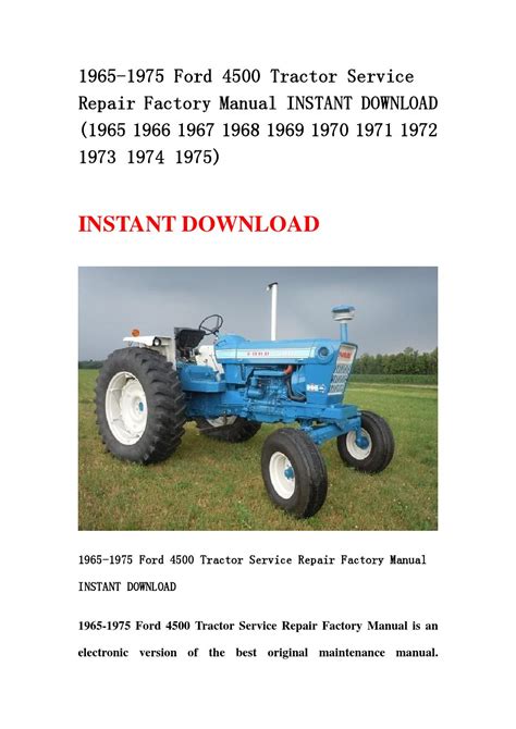 Ford 4500 Backhoe Service Manual Free Download - clevergram