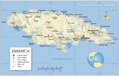 Jamaica Country Map