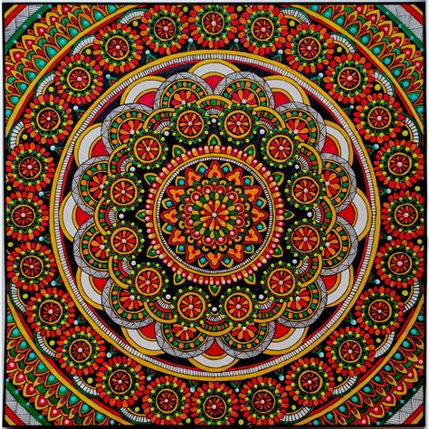 Colourful Indian Mandala - Mahima Prajapati - Drawings & Illustration ...