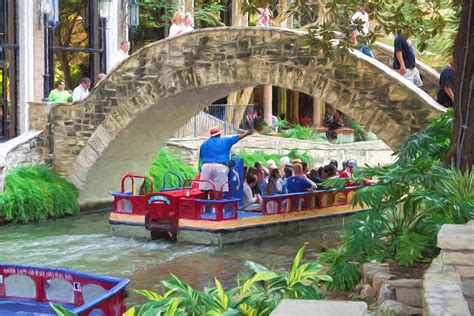 San Antonio Riverwalk Tour Boat Photograph by JG Thompson