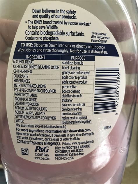 This dish soap lists the purpose for each ingredient : r/mildlyinteresting