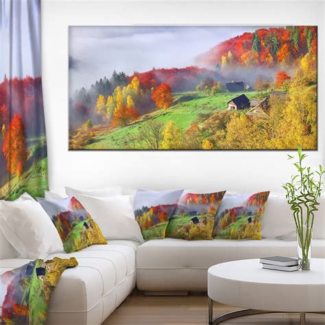 Designart "Colorful Autumn Landscape in Mountains" Large Landscape Art ...