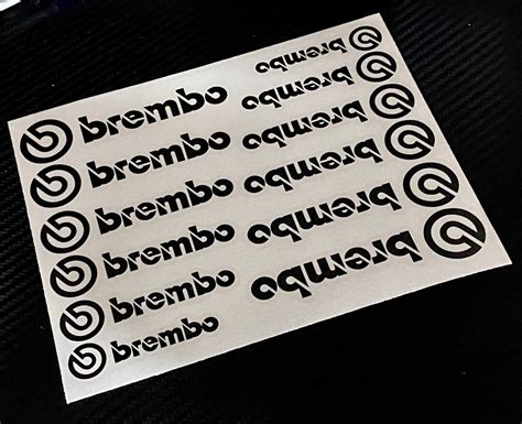 12 Brembo Decal Sticker Vinyl Caliper Brake Multi Color Heat Resistant ...