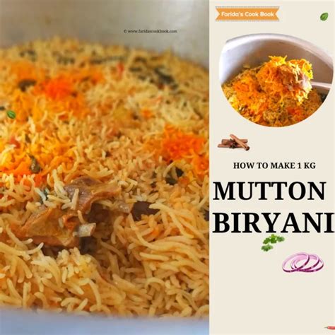 mutton biryani | how to make 1 kg mutton biryani recipe - Faridas Cook Book