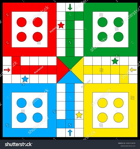 Classic Family Board Game Vector Ludo Stock Vector (Royalty Free ...